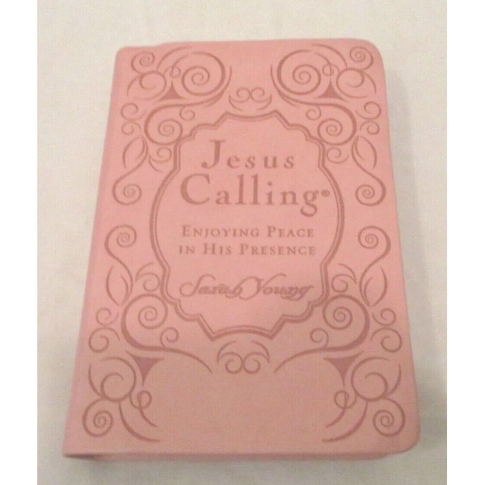 NEW Jesus Calling, Pink Leathersoft, Sarah Young Enjoying Peace in His Presence